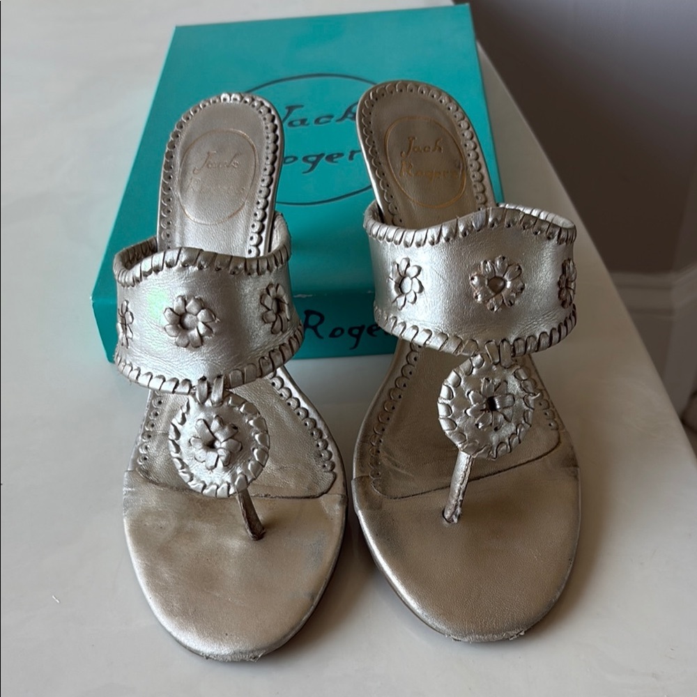 Jack Rogers -Women's Sandals Marisa Size 8 Platinum